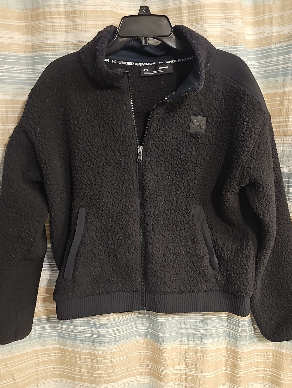 Under Armour Black Sherpa Bomber Jacket - Women's